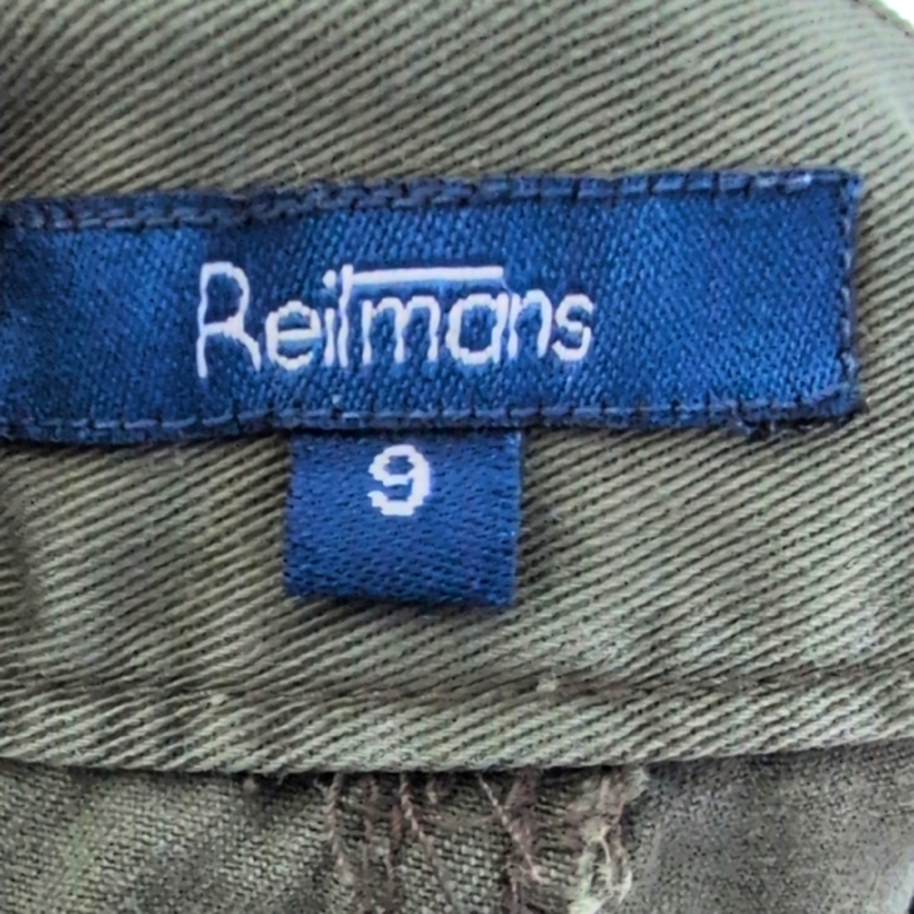 Vintage Reitmans Olive Green Embroidered Shorts SZ 9 - Picture 8 of 9